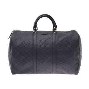 Gucci Guccissima Boston Bag Black Leather
